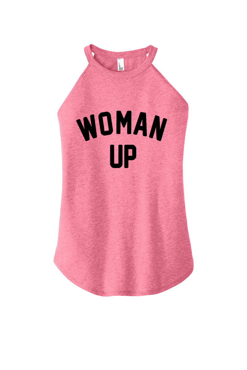 Woman Up Printed Women's Yoga Tank Tops Image - 1