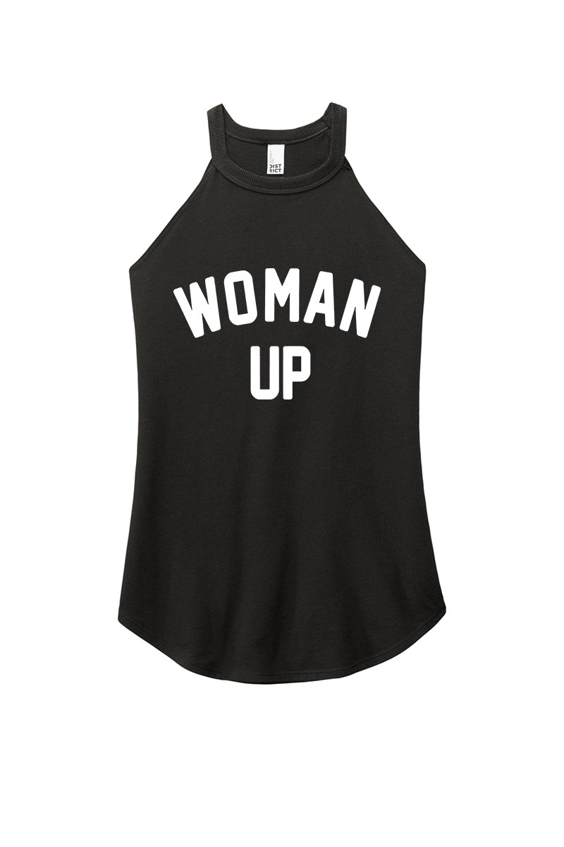 Woman Up Printed Women's Yoga Tank Tops Image - 4