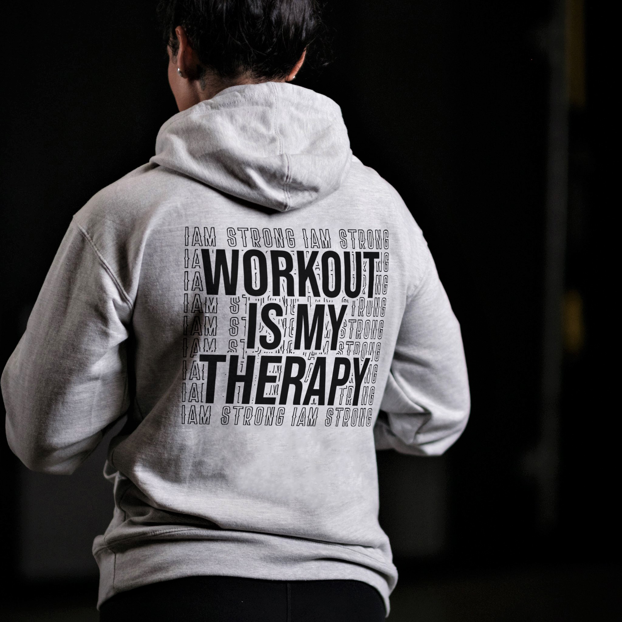 Workout Is My Therapy Printed Women's Hoodie