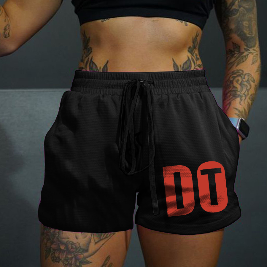 Do It Printed Casual Women's Shorts-traneing