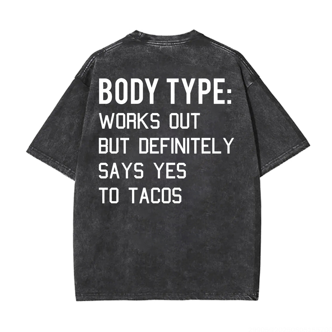 Body Type Printed Unisex Washed T-Shirt-traneing