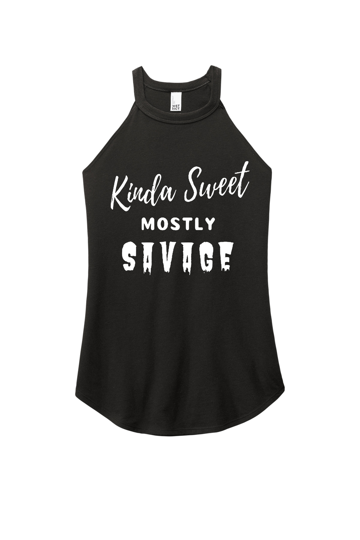 Kinda Sweet Mostly Savage Printed Women's Yoga Tank Tops-traneing