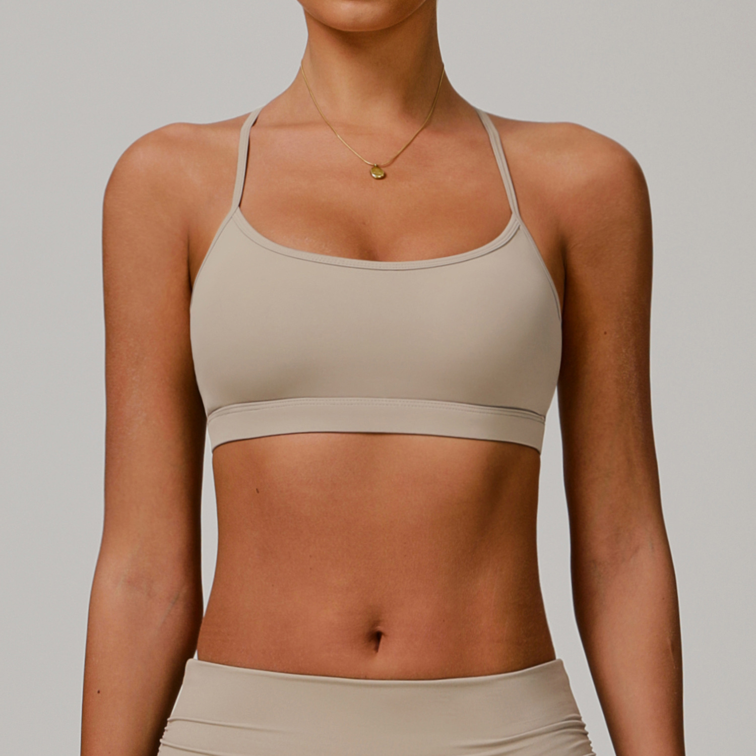 Solid Color Tight-Fitting Yoga Vest-traneing