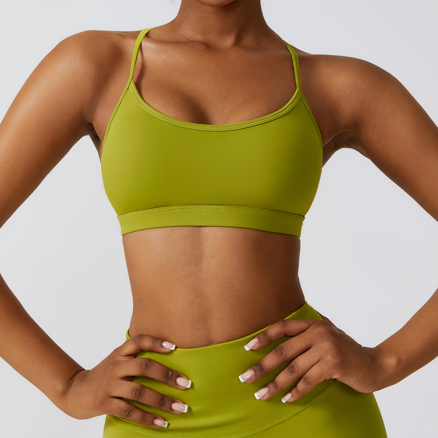 Solid Color Tight-Fitting Yoga Vest-traneing