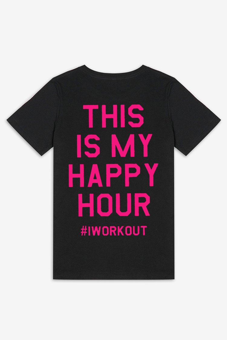 This Is My Happy Hour Printed Women's T-shirt-traneing