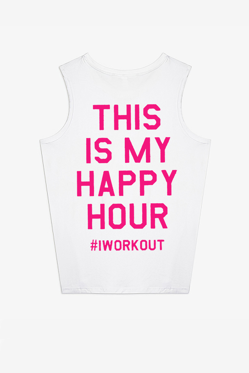 This Is My Happy Hour Printed Women's Vest-traneing
