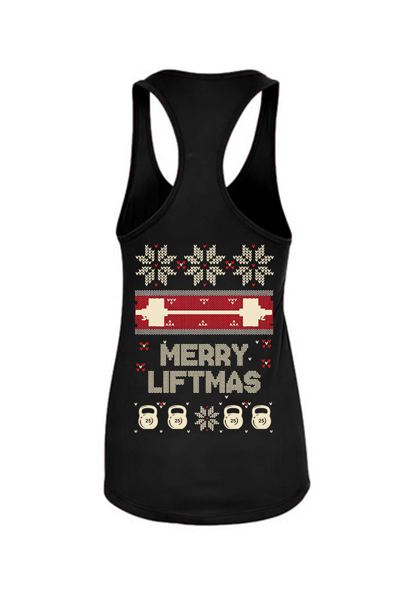Merry Liftmas Printed Women's Tank Top-traneing