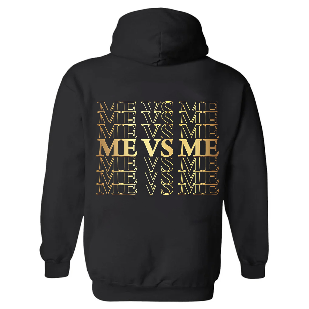 Me Vs Me Printed Women's Heavyweight Hoodie with Drawstring Image - 1