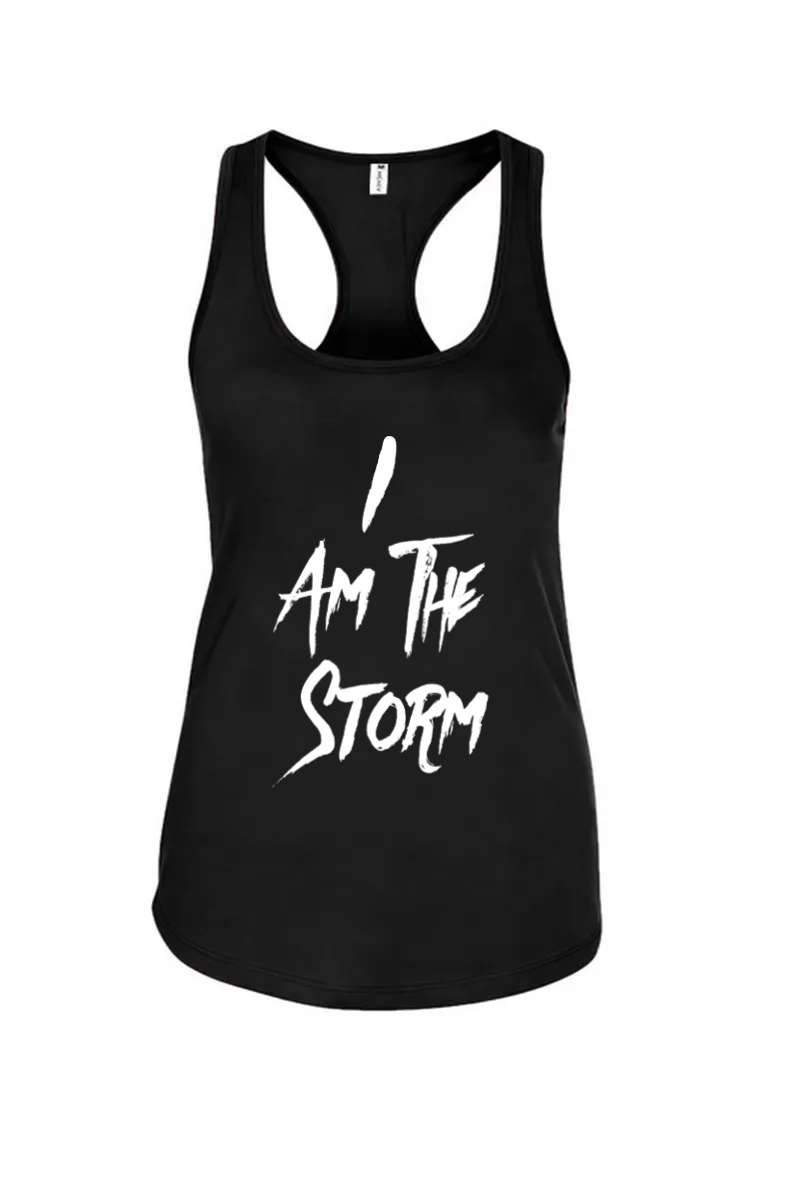 I Am the Storm Printed Racerback Tank Tops Image - 1