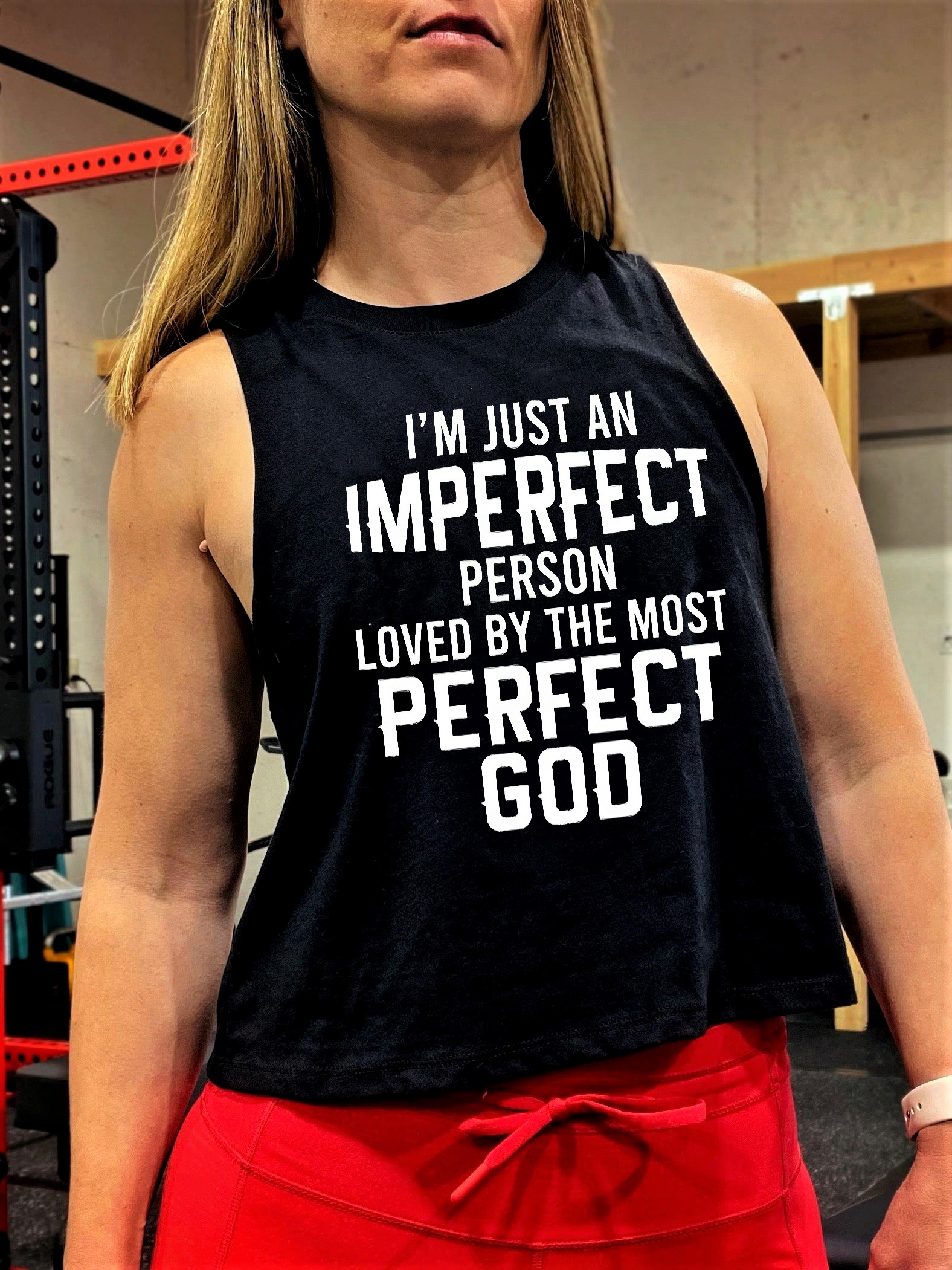 I'm Just An Imperfect Person Printed Women's Crop Top