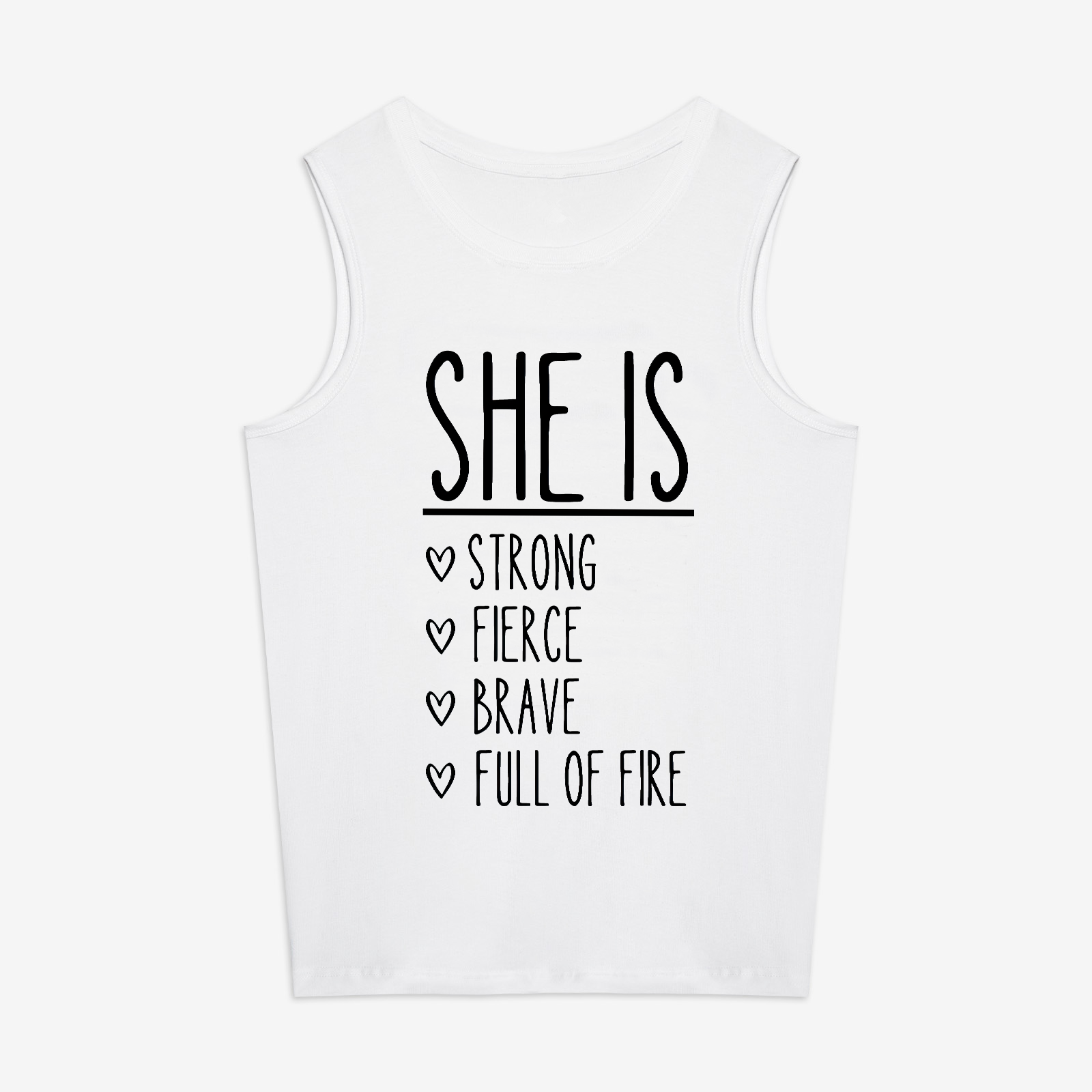 She Is Strong Fierce Brave Printed Women's Vest-traneing