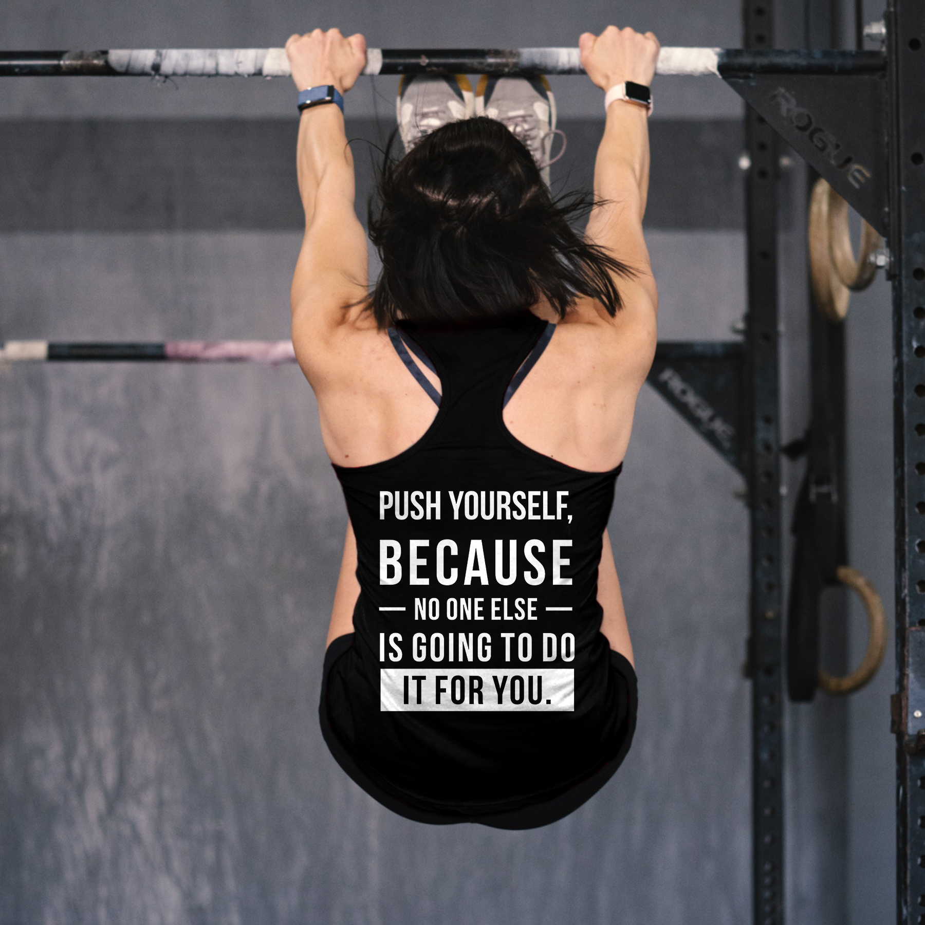 Push Yourself, Because No One Else Is Going To Do It For You Printed Women's Tank Top