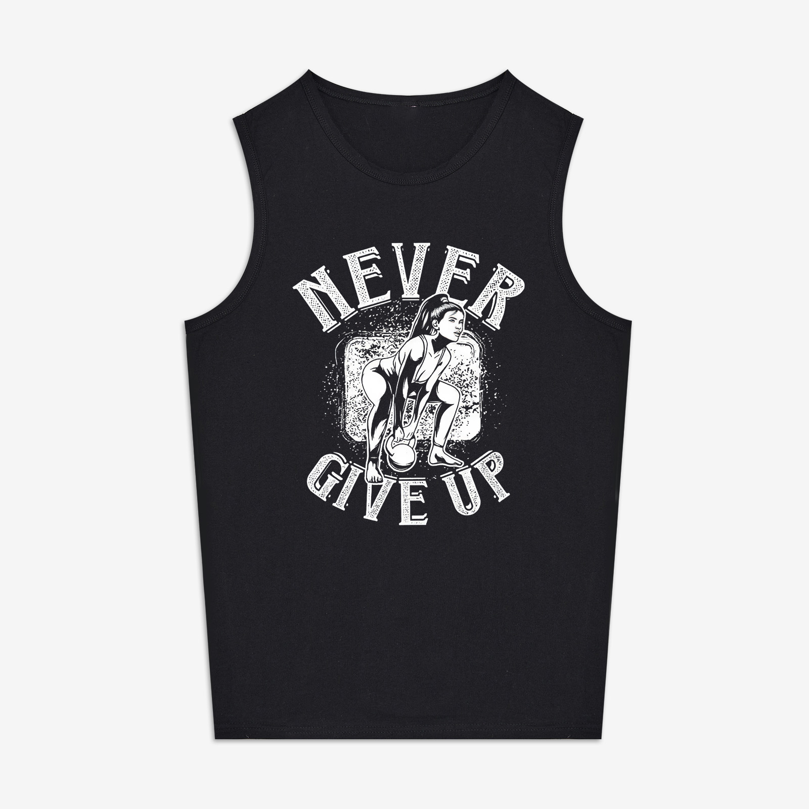 Never Give Up Printed  Women's Vest