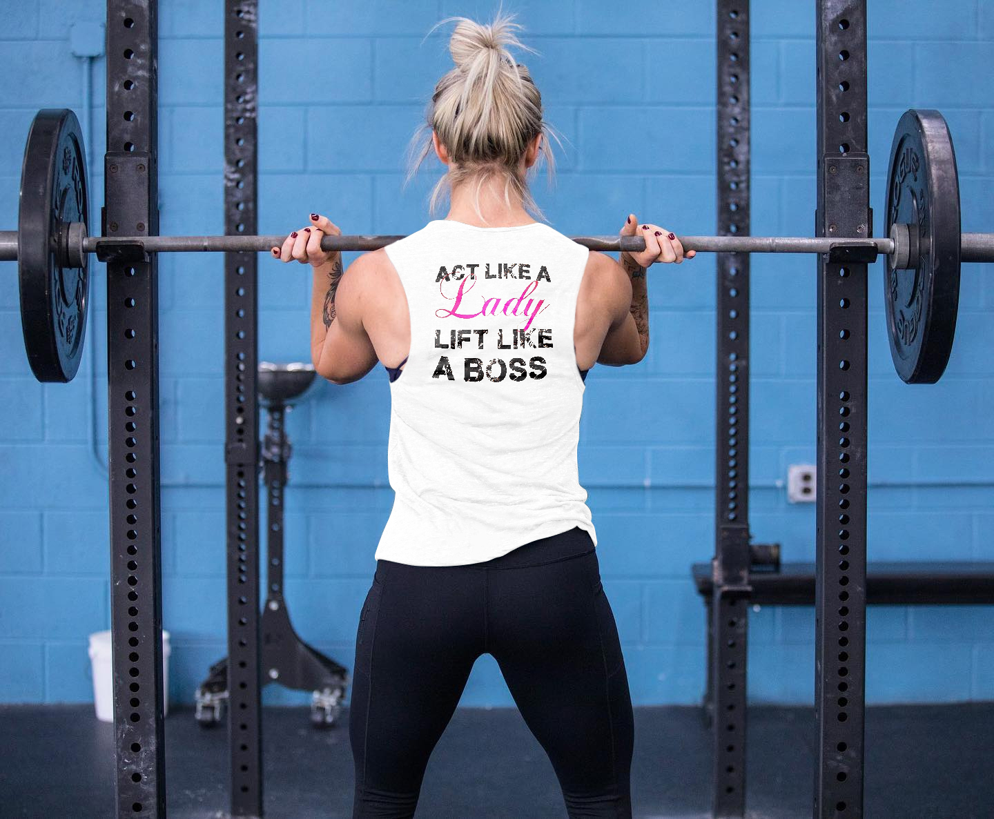 Act Like A Lady Lift Like A Boss Printed Women's Vest