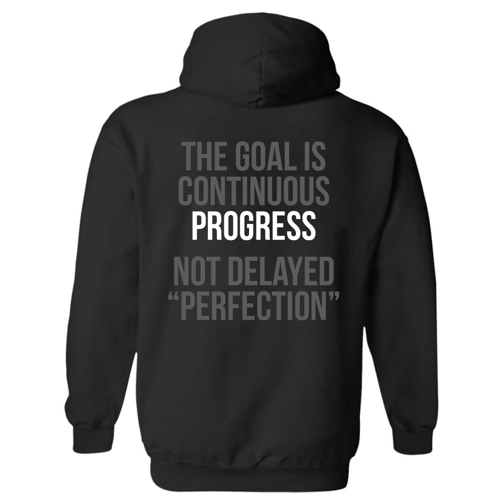 The Goal Is Continuous Progress Printed Women's Hoodie-traneing