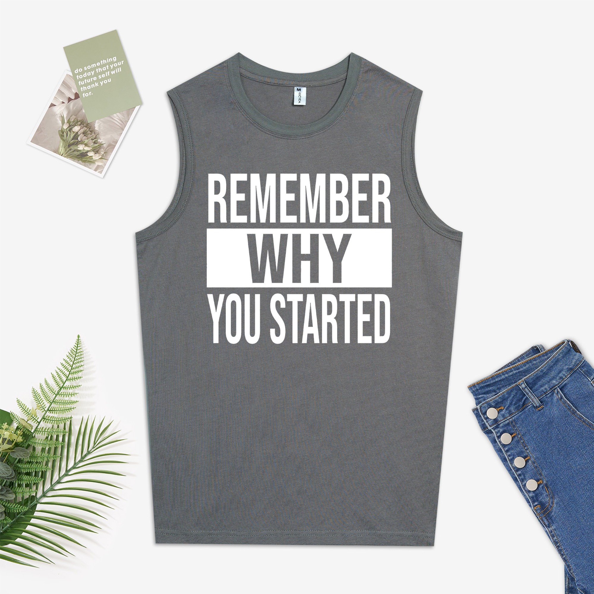 Remember Why You Started Printed Women's Vest