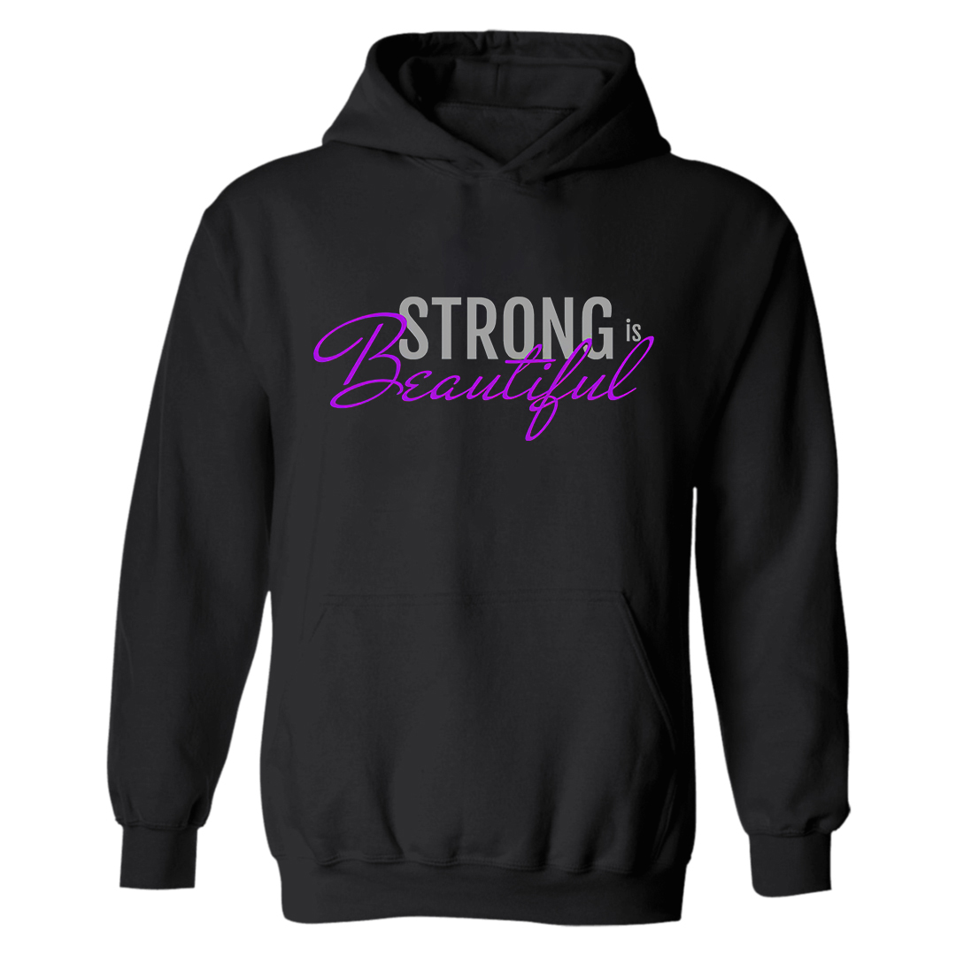 Strong Is Beautiful Printed Women's Hoodie-traneing
