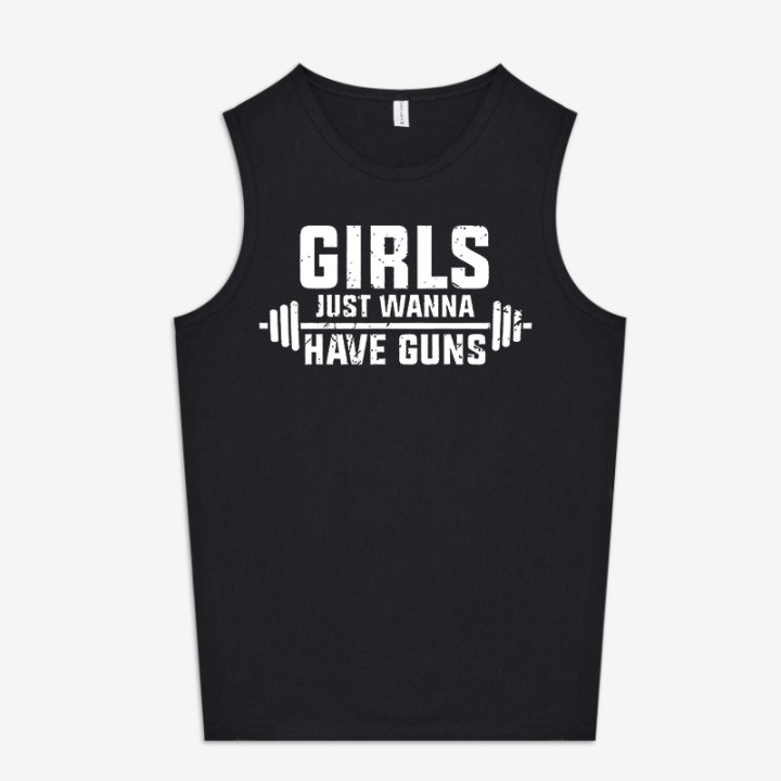Girls Just Wanna Have Guns Printed Women's Vest