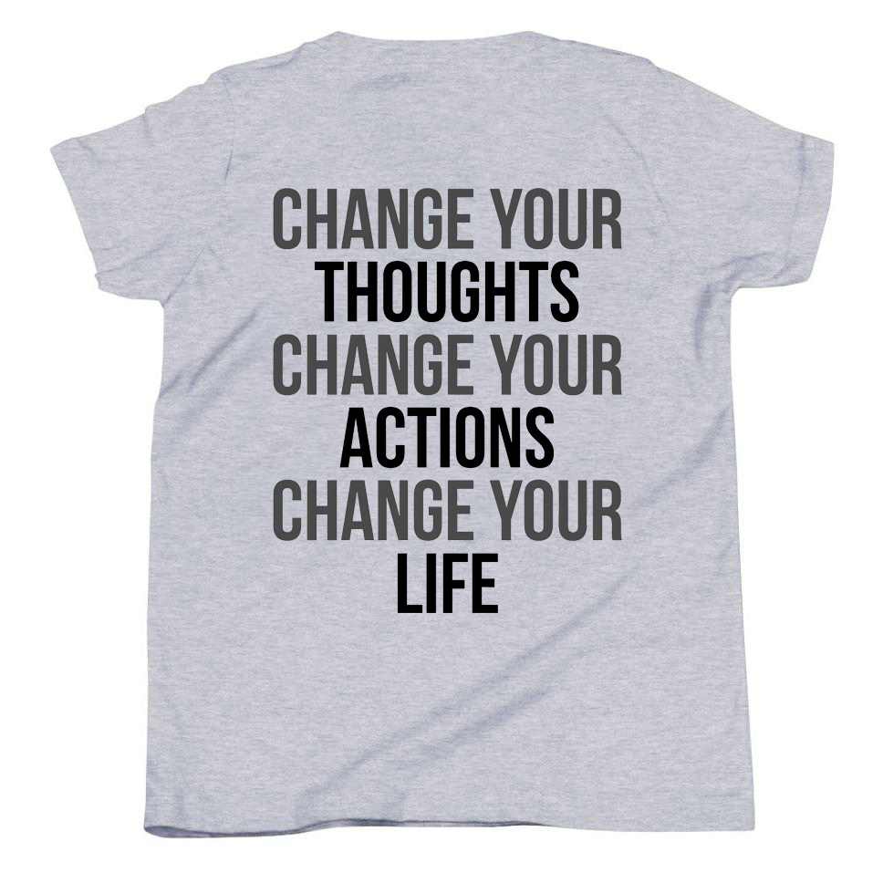 Change Your Thoughts Change Your Actions Change Your Life Printed Women's T-shirt