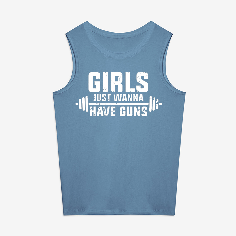 Girls Just Wanna Have Guns Printed Women's Vest
