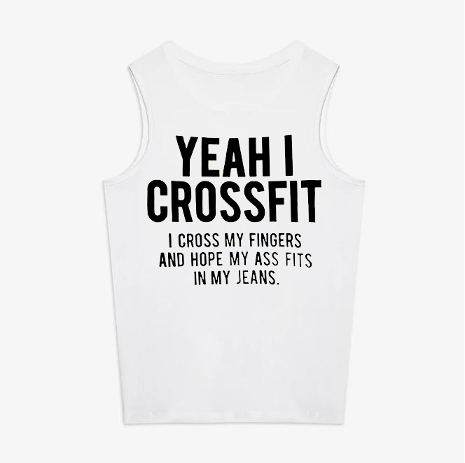 Yeah I Crossfit Printed Women's Vest-traneing