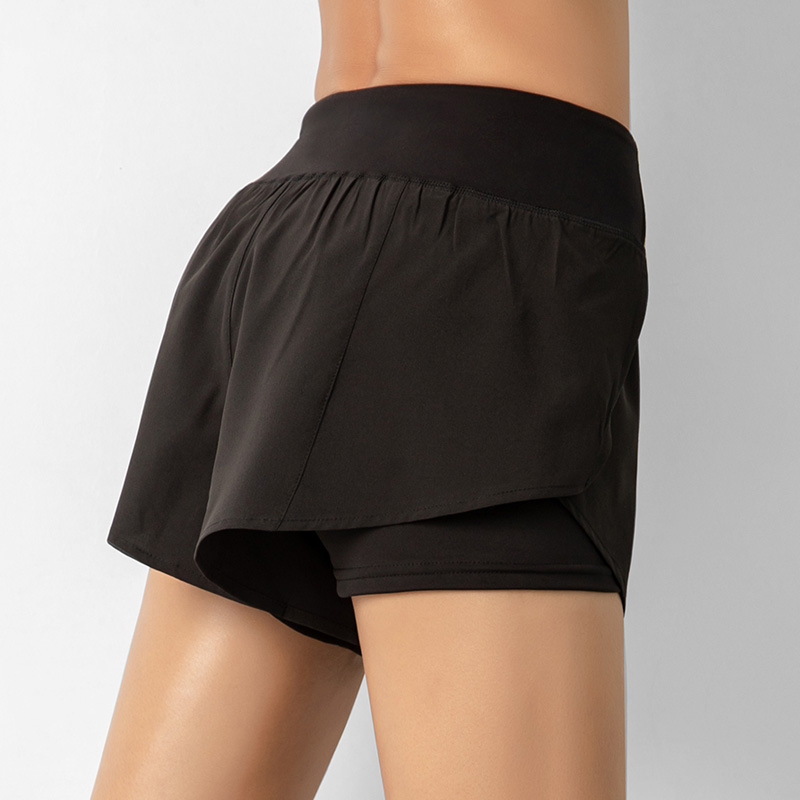 Fake Two Piece Fitness Pocket Athleisure Yoga Pants-traneing