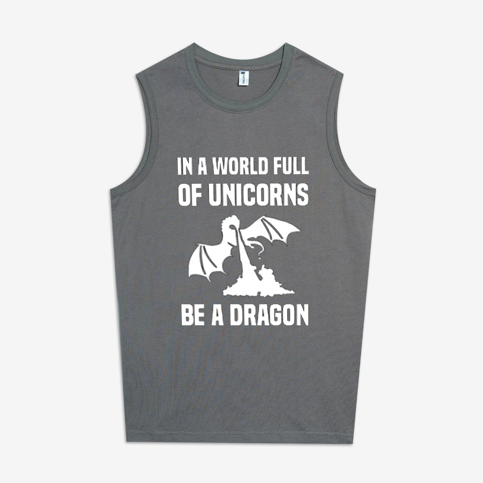 In A World Full Of Unicorns Be A Dragon Printed Women's Vest