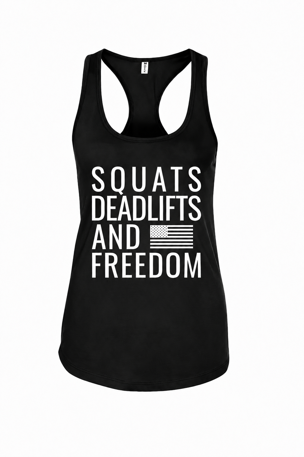 Squats Deadlifts And Freedom Printed Women's Tank Top