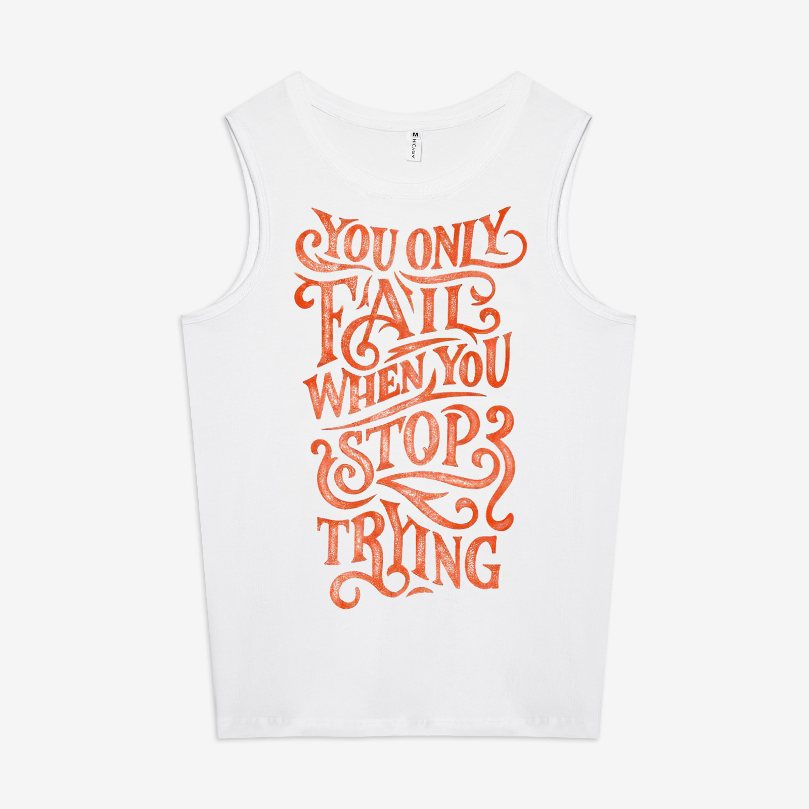 You Only Fail When You Stop Trying Printed Women's Vest