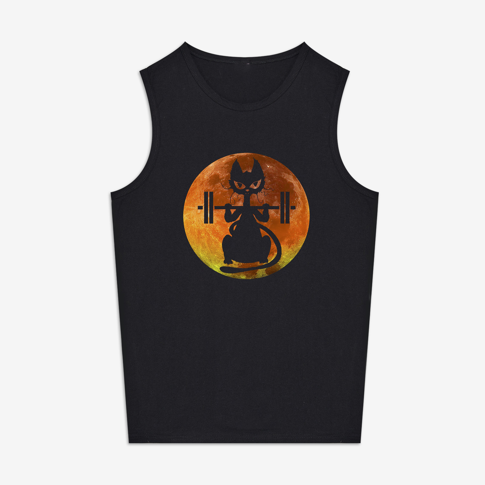 Exercising Cat Print Women's Vest-traneing