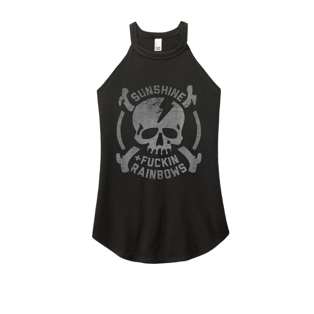 Sunshine And F*cking Rainbows Printed Yoga Tank Tops