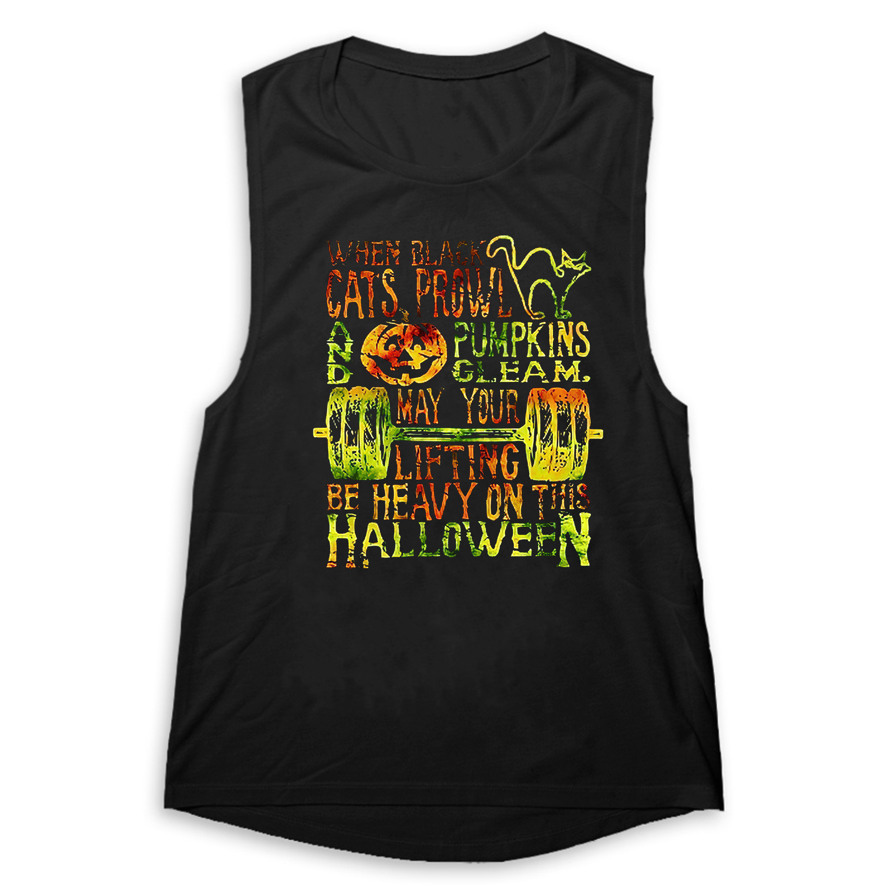 When Black Cats Prowl Print Women's Vest