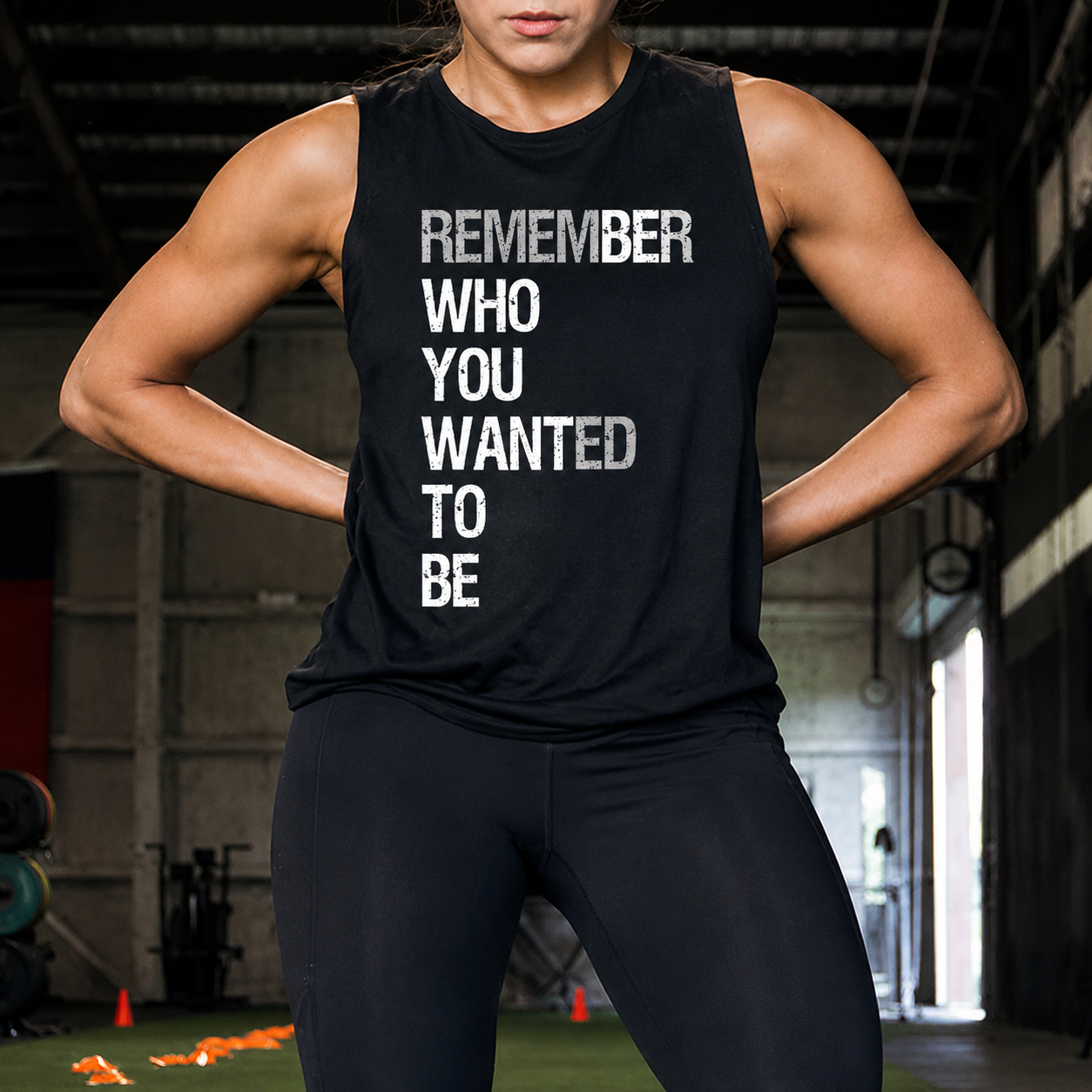 Remember Who You Wanted To Be Printed Women's Vest