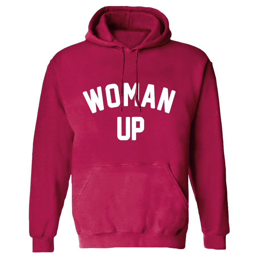 Woman Up Women's Hoodie with Drawstring-traneing