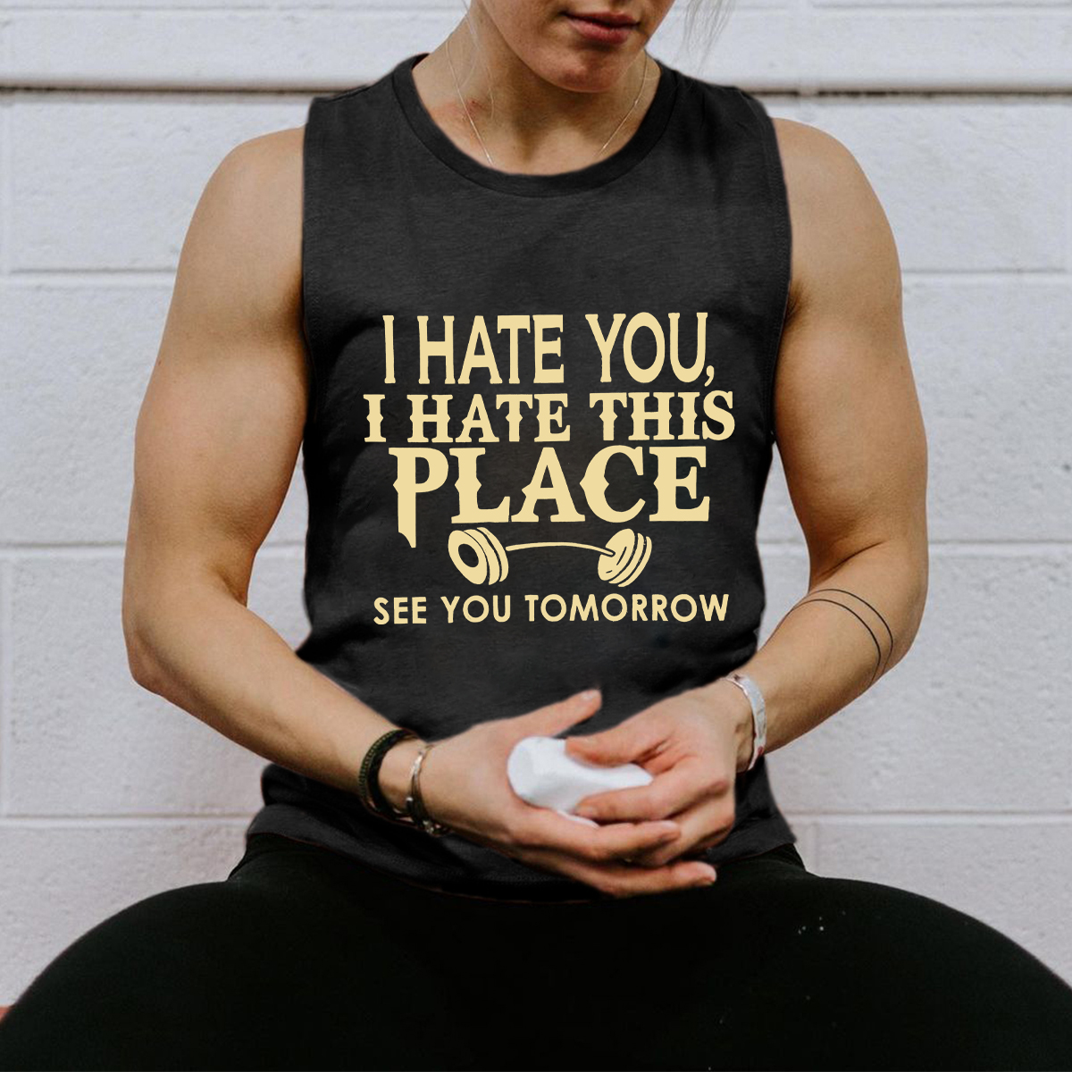 I Hate You, I Hate This Place Printed Women's Vest