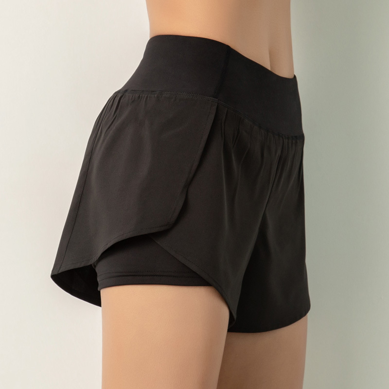 Fake Two Piece Fitness Pocket Athleisure Yoga Pants-traneing