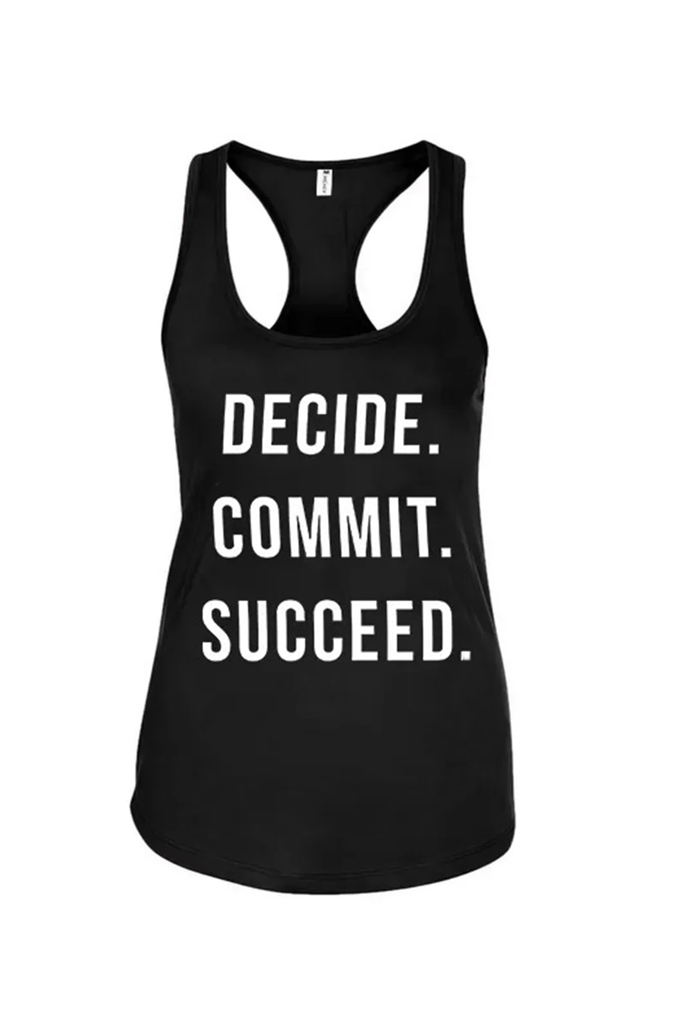 Decide Commit Succeed Printed Women's Tank Top