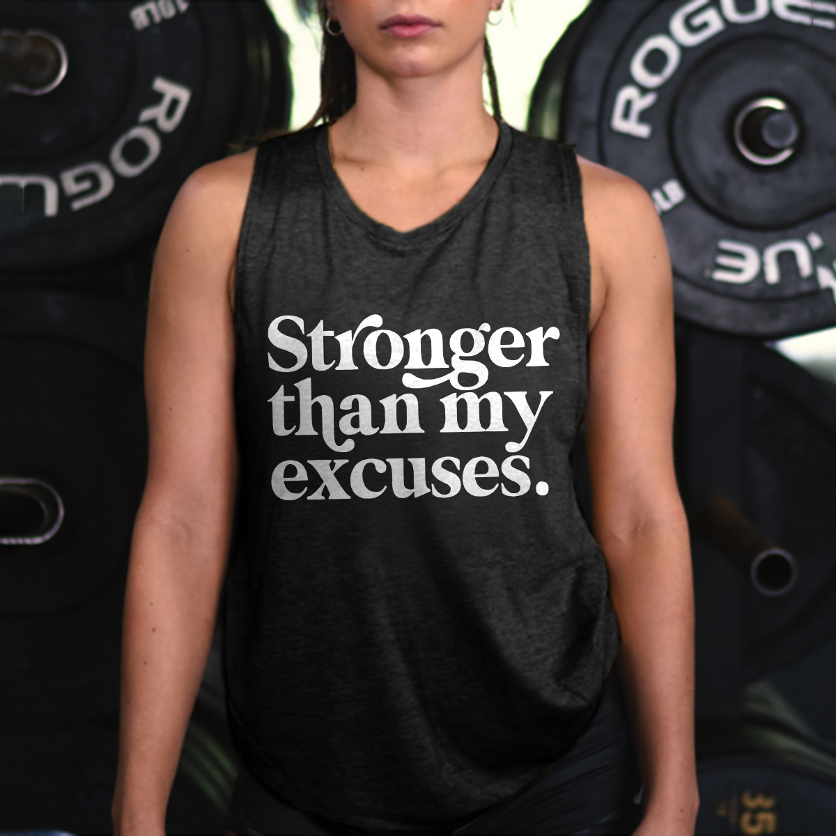 Stronger Than My Excuses Printed Women's Vest