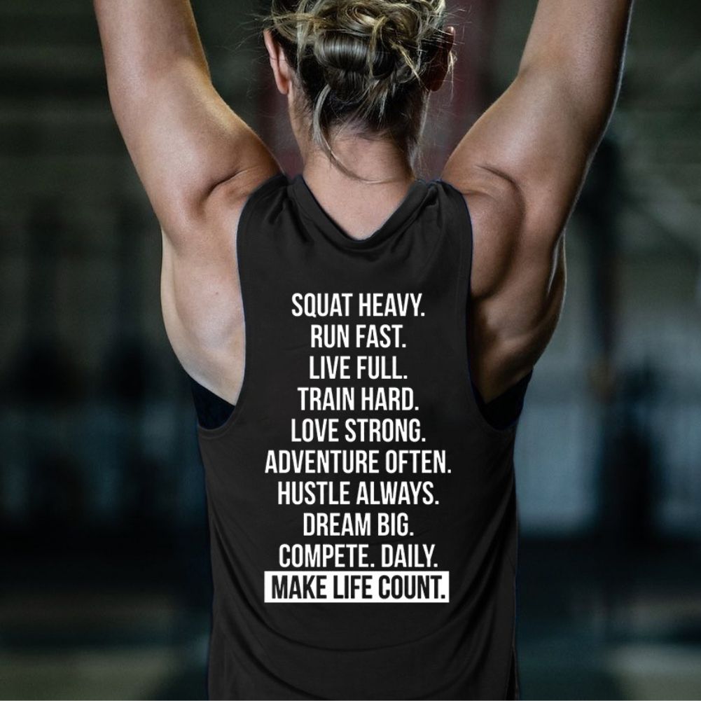 Make Life Count Printed Women's Vest