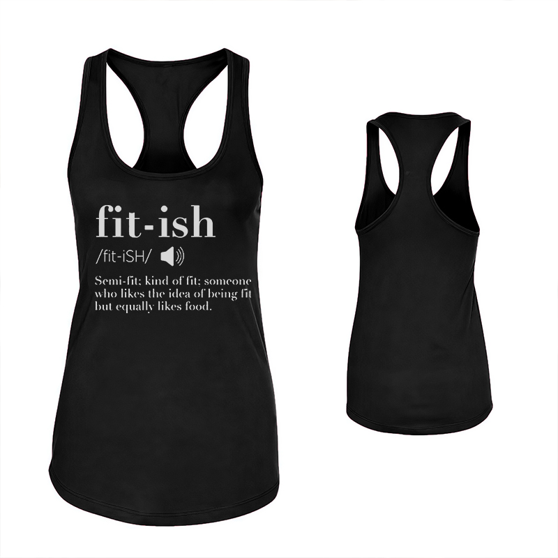 Fit-ish Letter Print Women's Tank Top-traneing