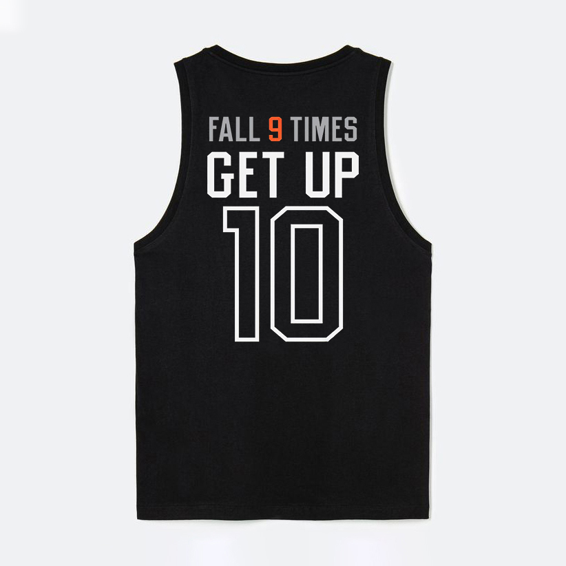 Fall 9 Times Get Up 10 Printed Women's Vest
