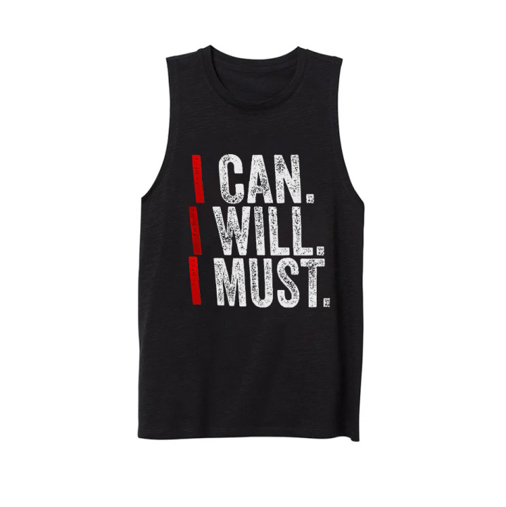 I Can. I Will. I Must. Printed Women's Vest