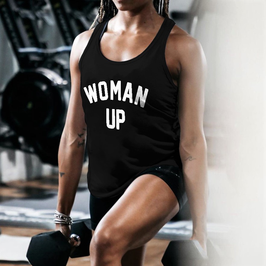 Woman Up Printed Women's Tank Top