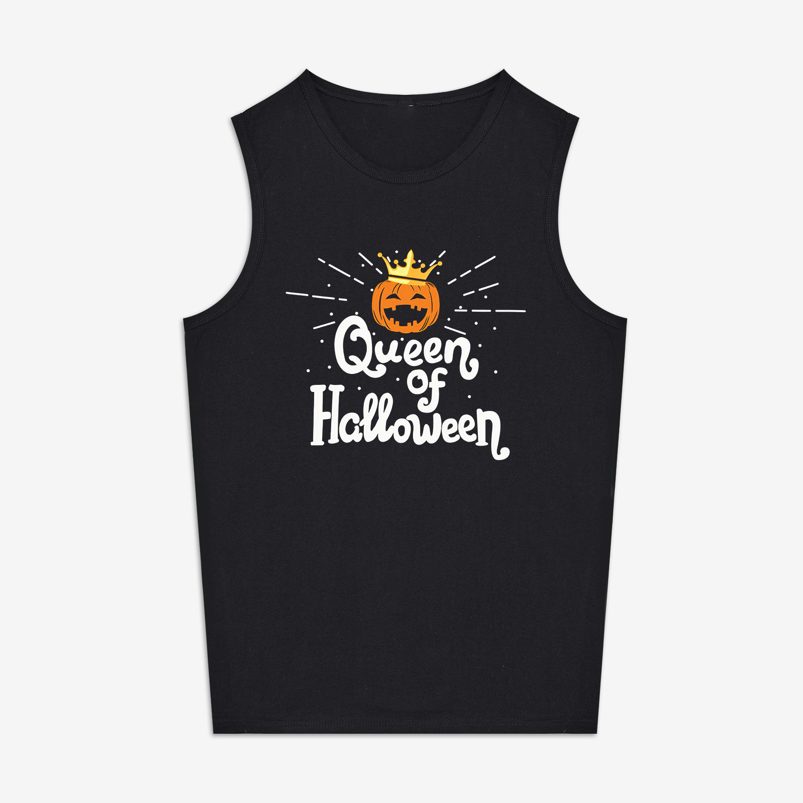 Queen Of Halloween Print Women's Vest-traneing