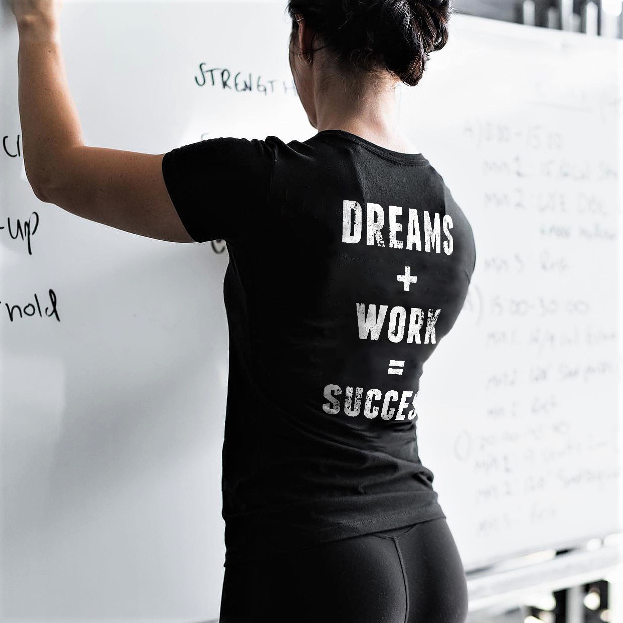 Dreams + Work = Success Printed Women's T-shirt