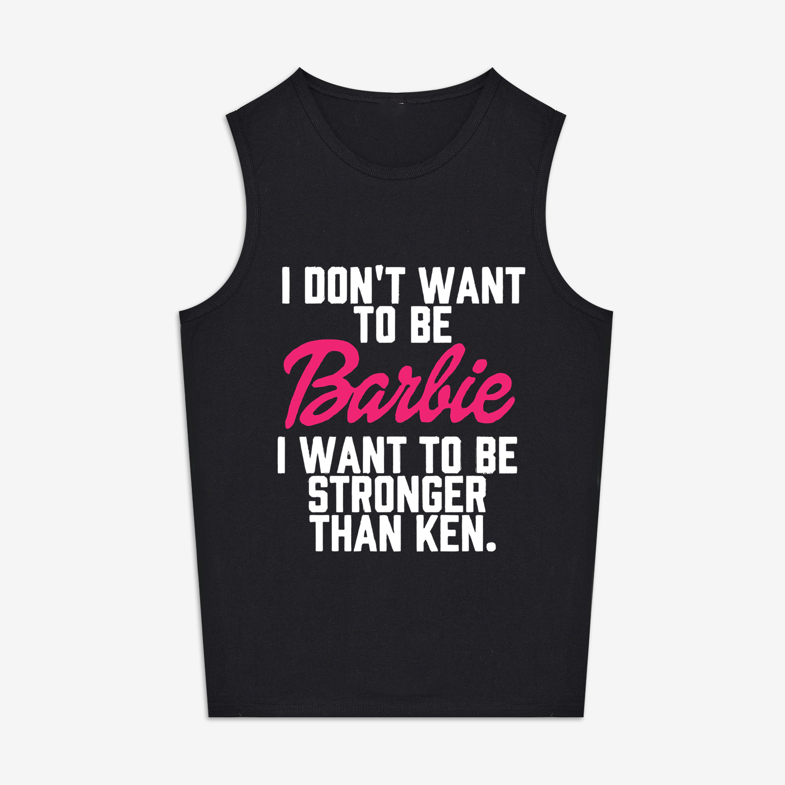 I Don't Want To Be Barbie Printed Women's Vest