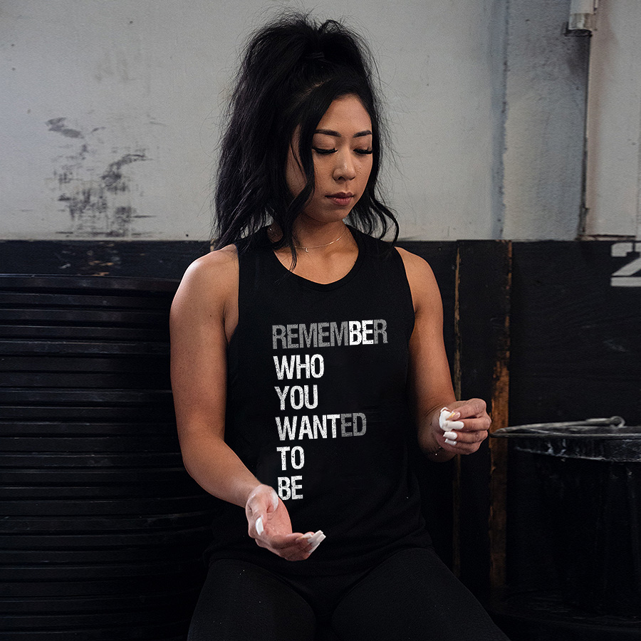 Remember Who You Wanted To Be Printed Women's Vest