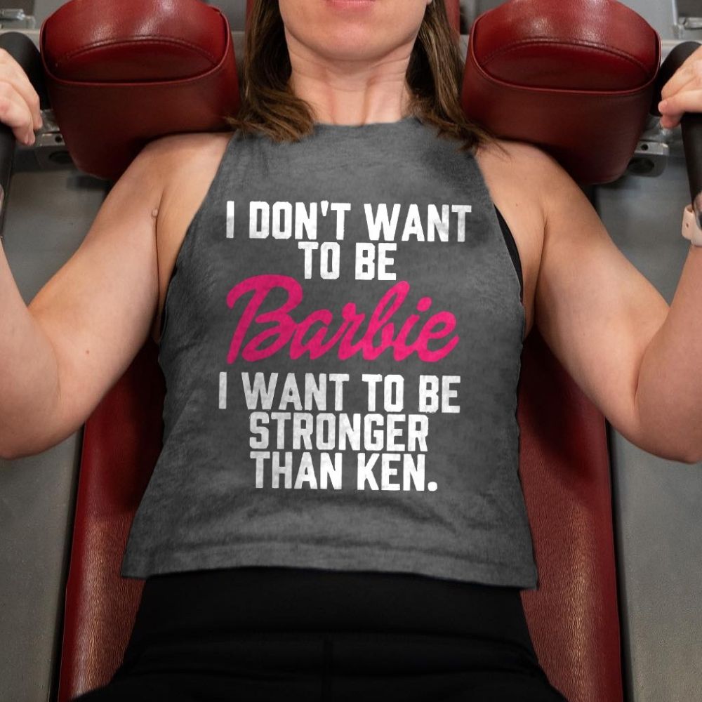 I Don't Want To Be Barbie Printed Women's Vest-traneing