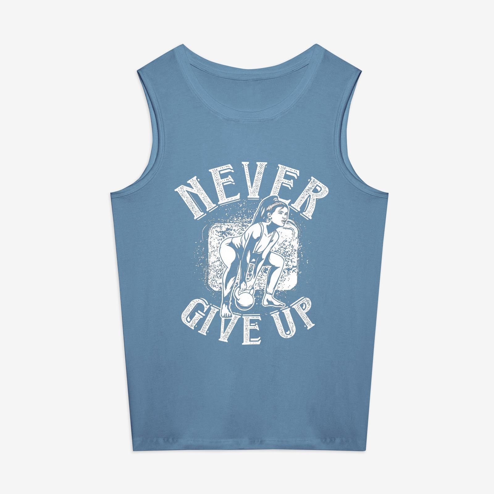 Never Give Up Printed  Women's Vest