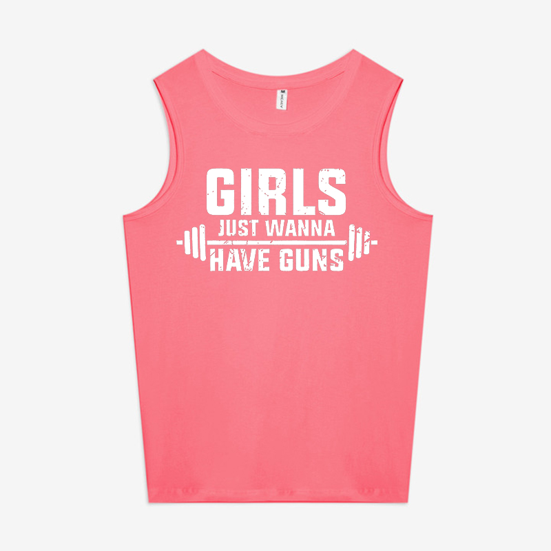 Girls Just Wanna Have Guns Printed Women's Vest